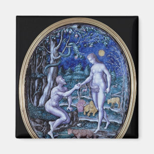Limoges plaque depicting Adam and Eve, c.1570 Magnet