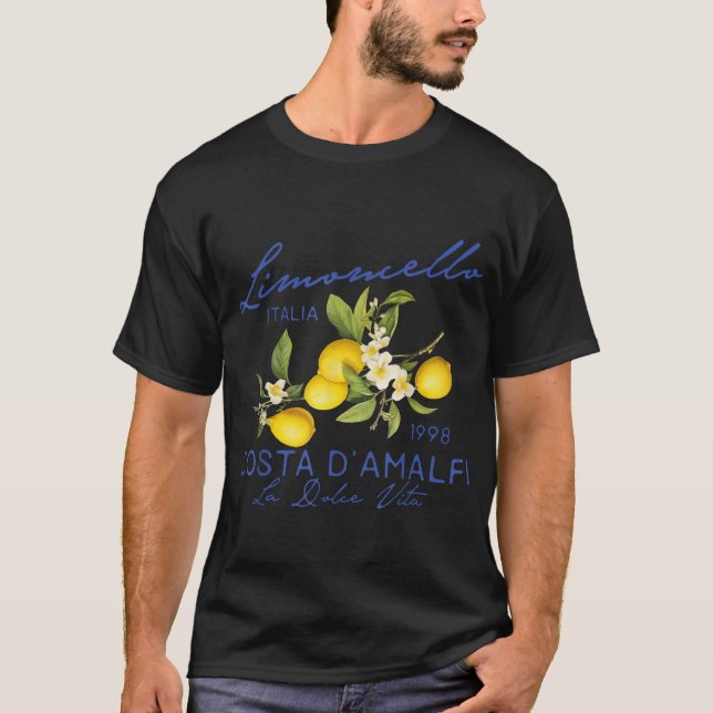 Limoncello Amalfi Coast Lemons Summer Italy Gift T-Shirt (Front)