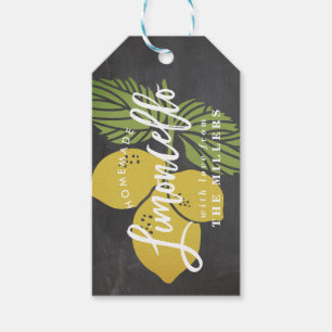 Limoncello Chalkboard Gift Tag, homemade Gift Tags