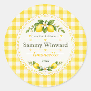 Limoncello Homemade Gift Label