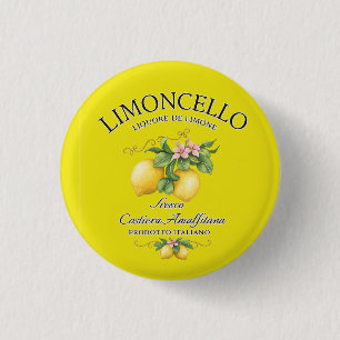 Limoncello Italy Amalfi Coast 3 Cm Round Badge