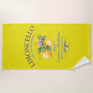 Limoncello Italy Amalfi Coast Beach Towel