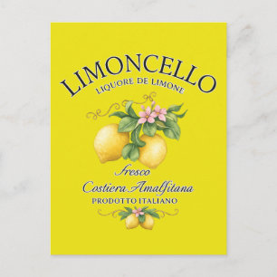 Limoncello Italy Amalfi Coast Postcard