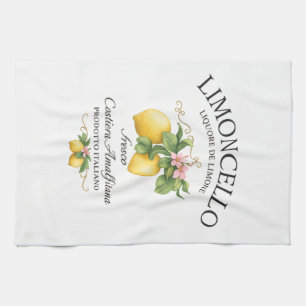 Limoncello Italy Amalfi Coast Tea Towel