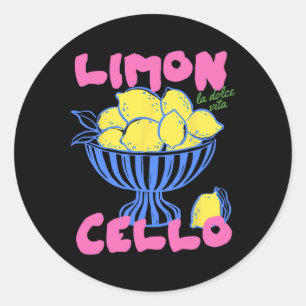 Limoncello Italy Lemons Amalfi Coast Vacation Trip Classic Round Sticker