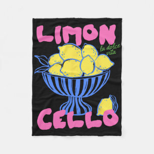Limoncello Italy Lemons Amalfi Coast Vacation Trip Fleece Blanket