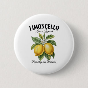 Limoncello Italy Vintage Refreshing Lemon Vacation 6 Cm Round Badge