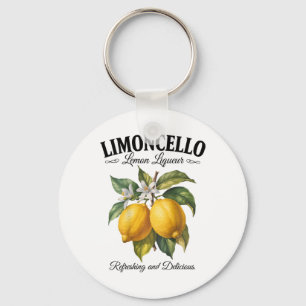 Limoncello Italy Vintage Refreshing Lemon Vacation Key Ring