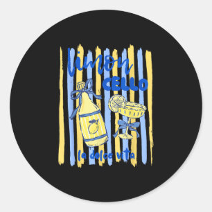 Limoncello la dolce vita amalfi coast lemon classic round sticker