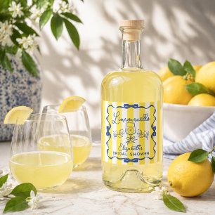 Limoncello La Dolce Vita Bridal Shower Liquor Bottle Label