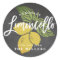 Limoncello label, chalkboard background