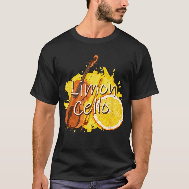 Limoncello Lemon Liqueur Italy Lime And Cello Word T-Shirt (Front)