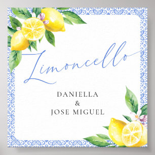 Limoncello Lemon Positano Italian Wedding Poster