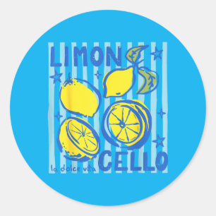 Limoncello Lemon Summer Italy La Dolce Vita Amalfi Classic Round Sticker