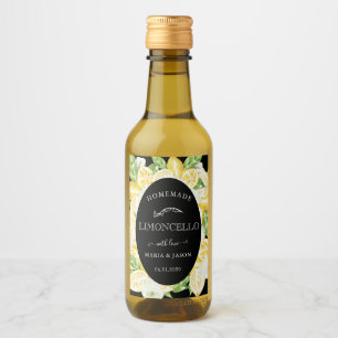 limoncello lemon tree favour mini bottle label