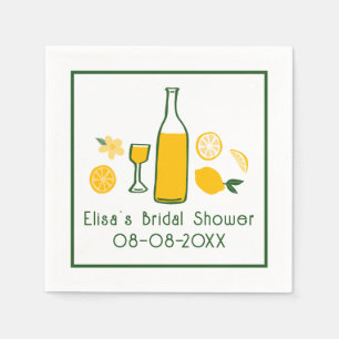 Limoncello Lemonade Lemon CUSTOM Bridal Shower  Napkin