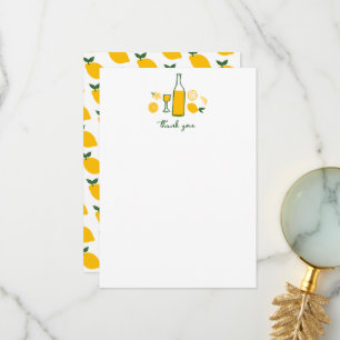 Limoncello Lemonade Lemons CUSTOM Birthday Thank You Card