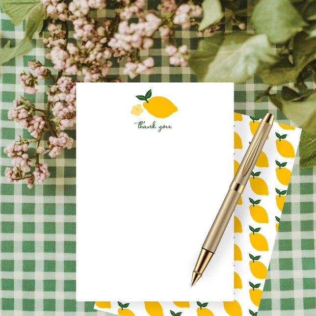 Limoncello Lemonade Lemons CUSTOM Birthday Thank You Card (Limoncello Lemonade Lemons CUSTOM Birthday Personalized Stationery Thank You Note Card
)
