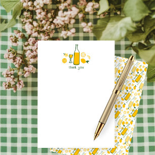 Limoncello Lemonade Lemons CUSTOM Bridal Shower  Thank You Card