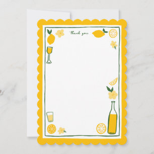 Limoncello Lemonade Lemons CUSTOM Personalised Thank You Card
