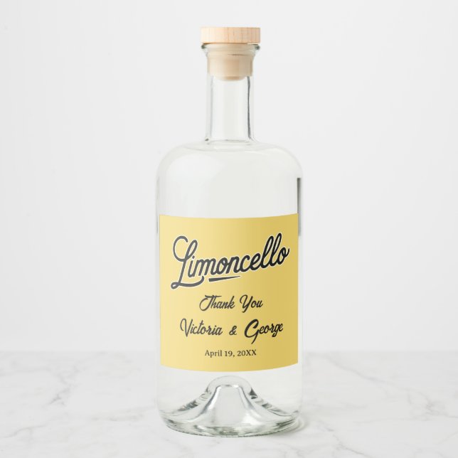 Limoncello Liquor Bottle Label (Front)