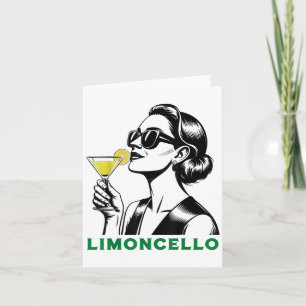 Limoncello Tail Chic Italian Aperitivo Woman Card