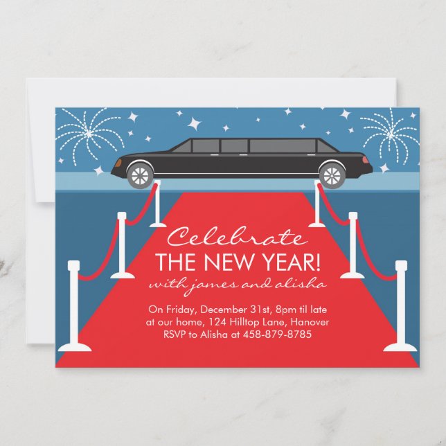 Limousine and Red Carpet Invitations (Front)
