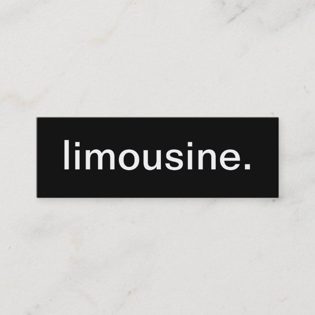 Limousine Business Card (Front)