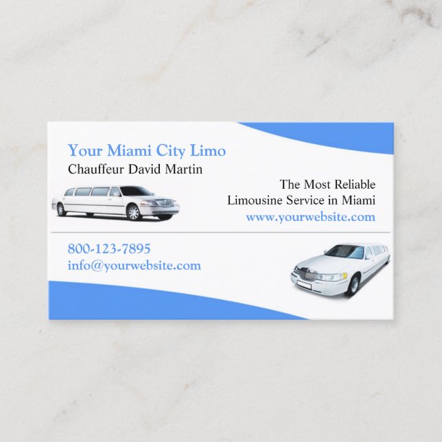 Limousine Business Card (Front)