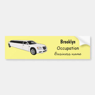 Limousine cartoon illustration bumper sticker
