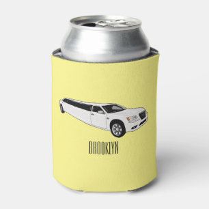Limousine cartoon illustration can cooler