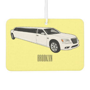 Limousine cartoon illustration car air freshener
