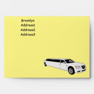 Limousine cartoon illustration envelope