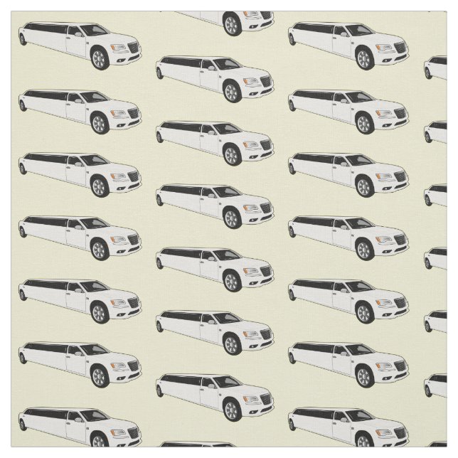 Limousine cartoon illustration fabric (Swatch)