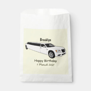 Limousine cartoon illustration favour bag