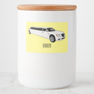 Limousine cartoon illustration food label