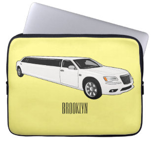 Limousine cartoon illustration laptop sleeve