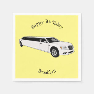 Limousine cartoon illustration napkin