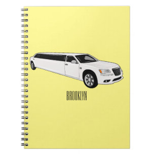 Limousine cartoon illustration notebook