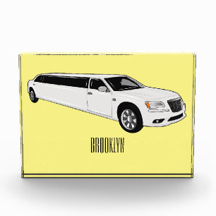 Limousine cartoon illustration photo block