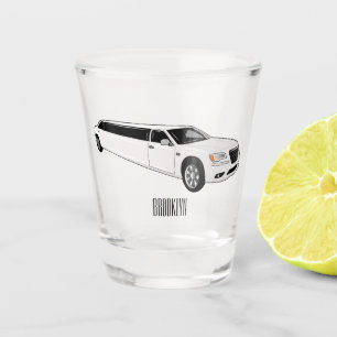 Limousine cartoon illustration shot glass
