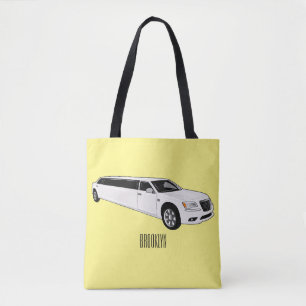 Limousine cartoon illustration tote bag