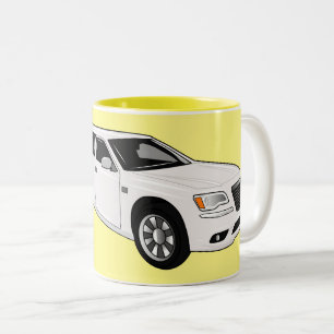Limousine cartoon illustration Two-Tone coffee mug