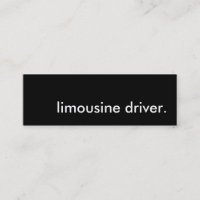 limousine driver.