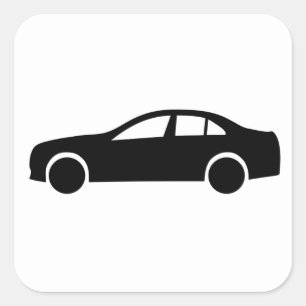 Limousine Silhouette Square Sticker