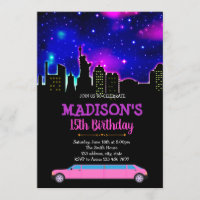 Limousine theme party invitation