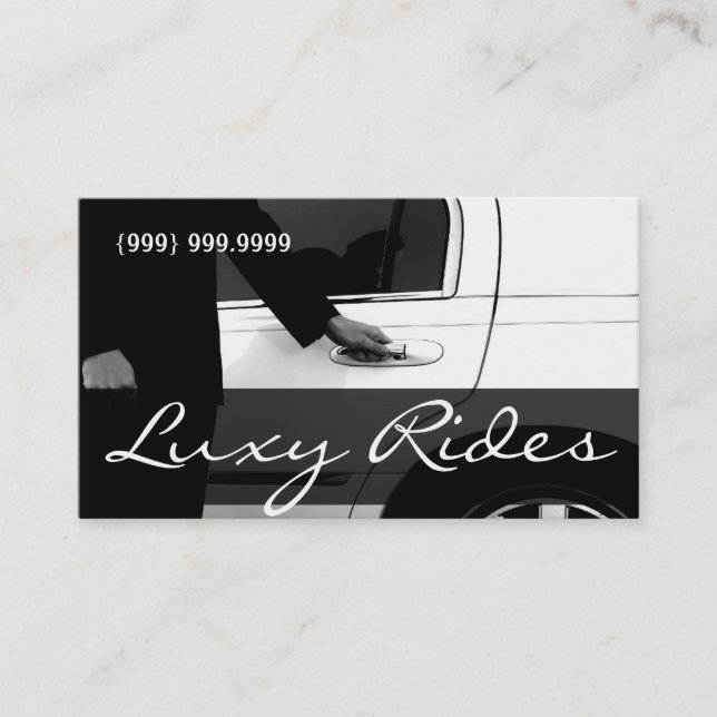 Limousines Limo Car Services Driver Business Card (Front)