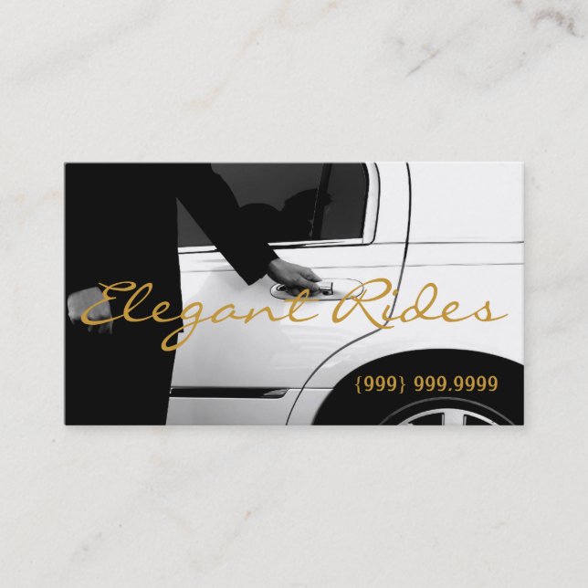 Limousines Limo Car Services Driver Business Card (Front)