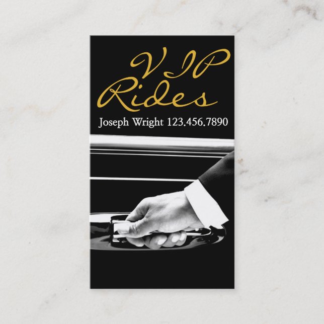 Limousines Limo Car Services Driver Business Card (Front)