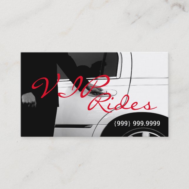 Limousines Limo Car Services Driver Business Card (Front)
